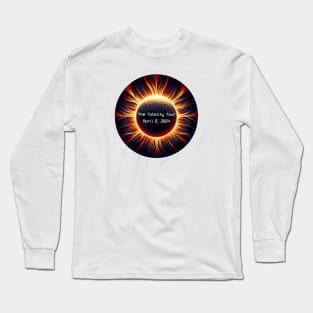 Solar Eclipse Totality Tour 2024 Two-Sided Light Colors Design T-Shirt Long Sleeve T-Shirt